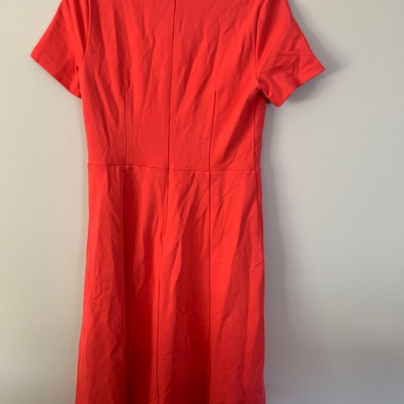 Ann Taylor Short Sleeve dress size 8 deep Coral - Picture 3 of 5